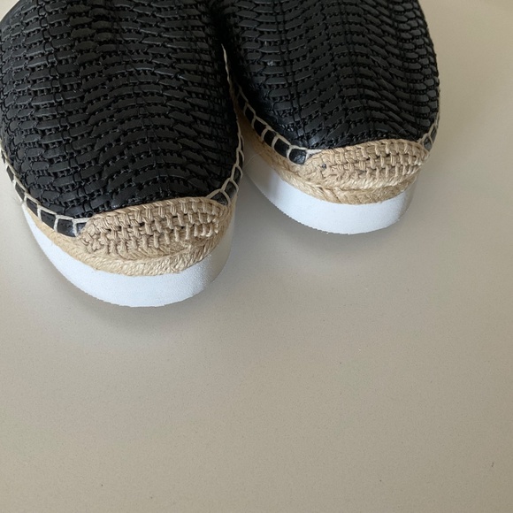 Black leather ankle strap espadrilles - Picture 8 of 10